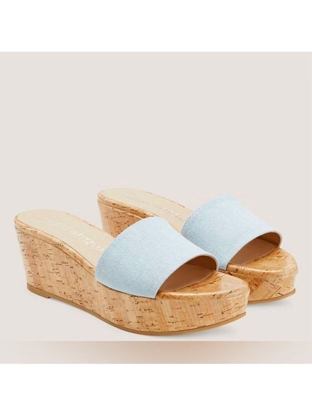 Stuart Weitzman Summer Wedge Platform Slide Sandal - NWT